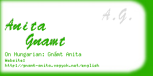 anita gnamt business card